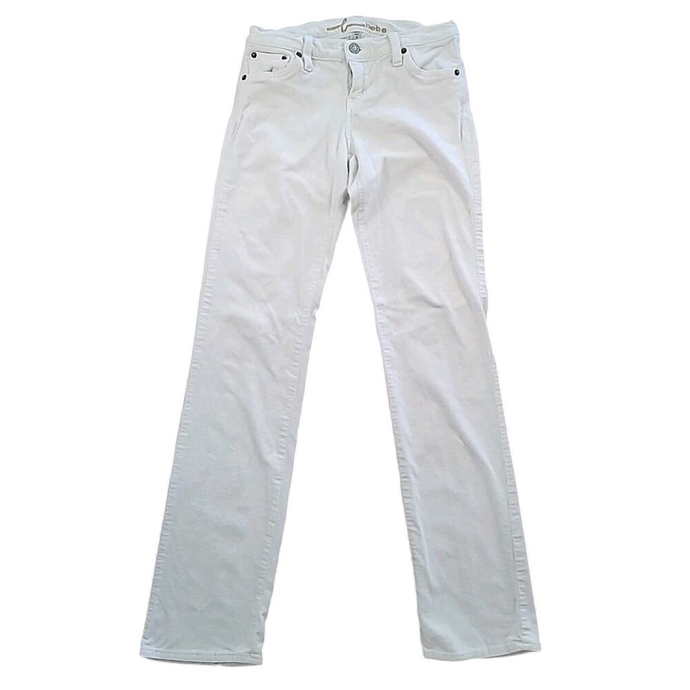 VTG Y2K Bebe Corduroy Bootcut Jeans Sz 26 Ivory Low Rise